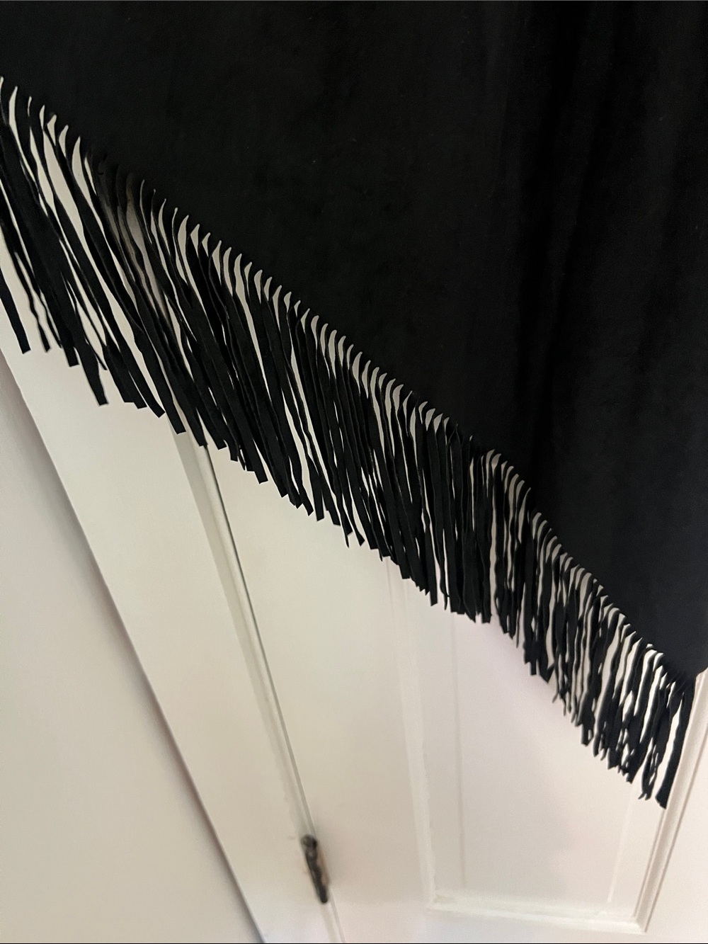 INC International Concepts Black Fringe Draped Vest - Picture 3 of 4